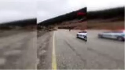 Mersin sertavul'da heyelan yolu kapattı