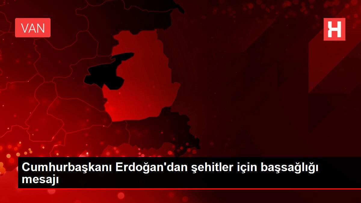 Cumhurbaşkanı Erdoğan'dan şehitler için başsağlığı mesajı