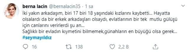 Ünlü isimlerden 'Şeyma Yıldız' paylaşımı