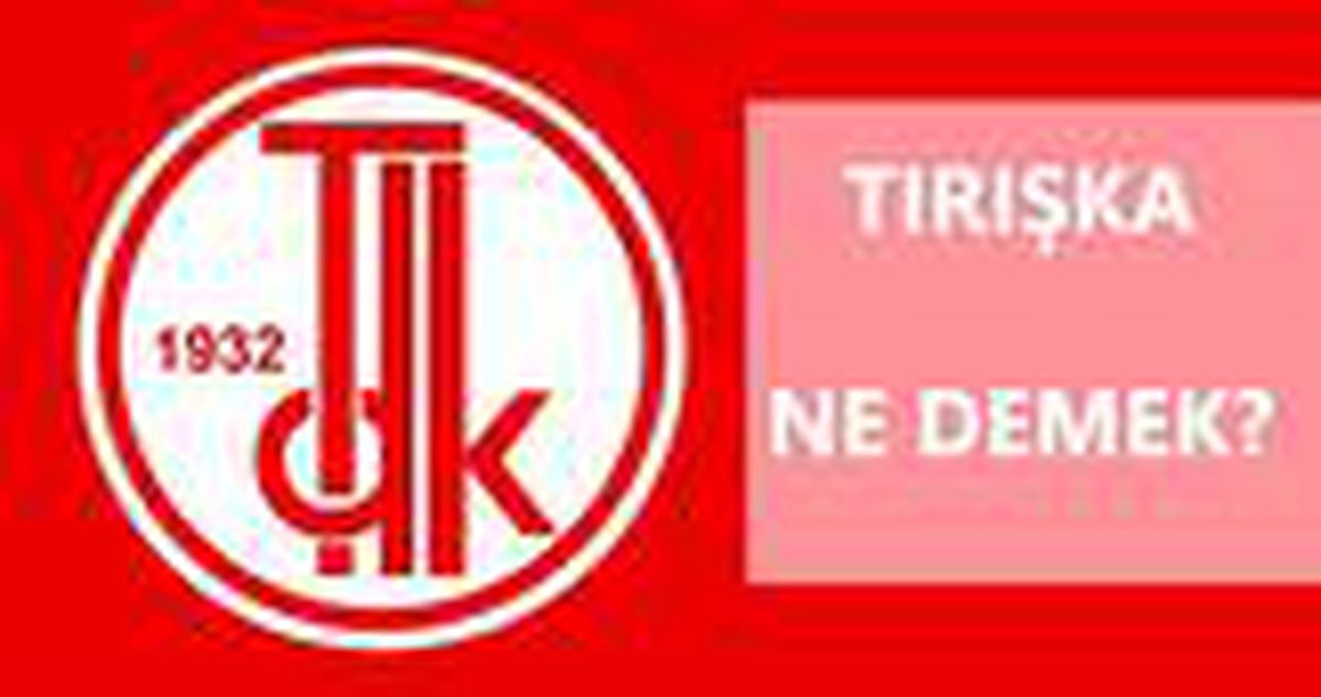 Tırışka ne demek? TDK'ya göre tırışkanın anlamı nedir?
