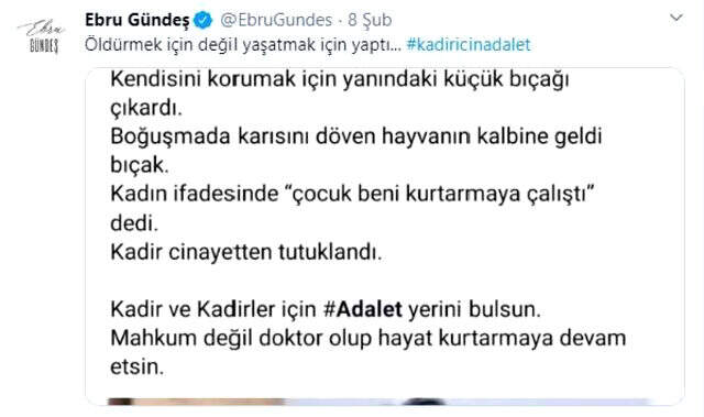 Eşinin dövdüğü kadını kurtarmak isterken katil olan Kadir Şeker için kampanya başlatıldı