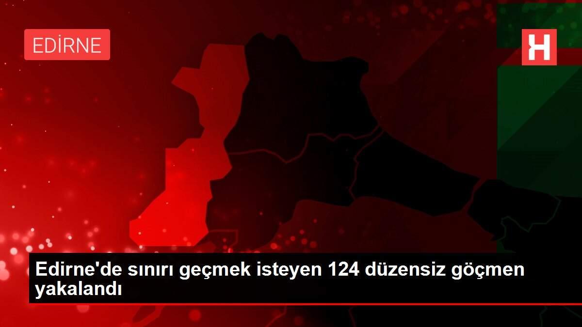 Edirne'de sınırı geçmek isteyen 124 düzensiz göçmen yakalandı