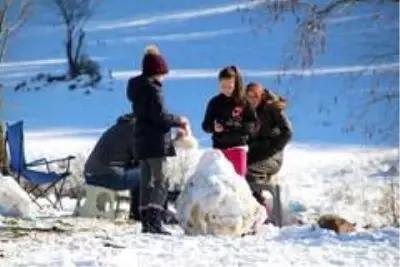 Ege'nin Uludağ'ı Kertil'de kar keyfi