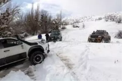 Karın tadını Off-road yaparak çıkardılar Karın tadını Off-road yaparak çıkardılar