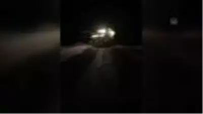 Köyde rahatsızlanan iki kardeşin yardımına karla mücadele ekipleri yetişti