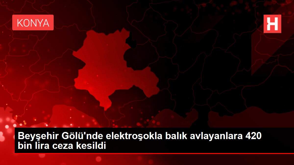 Beyşehir Gölü'nde elektroşokla balık avlayanlara 420 bin lira ceza kesildi