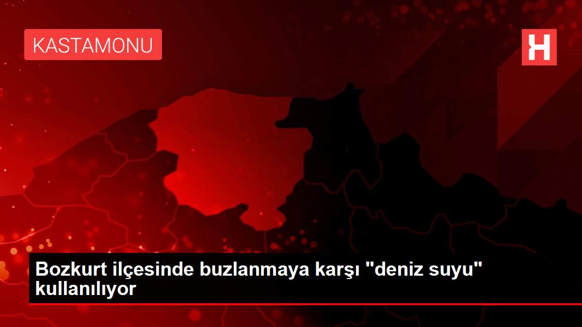 Bozkurt ilçesinde buzlanmaya karşı 'deniz suyu' kullanılıyor