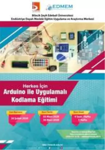 Bilecik'te 'Herkes için Arduino ile Uygulamalı Kodlama Eğitimi' verilecek Bilecik'te 'Herkes için Arduino ile Uygulamalı Kodlama Eğitimi' verilecek