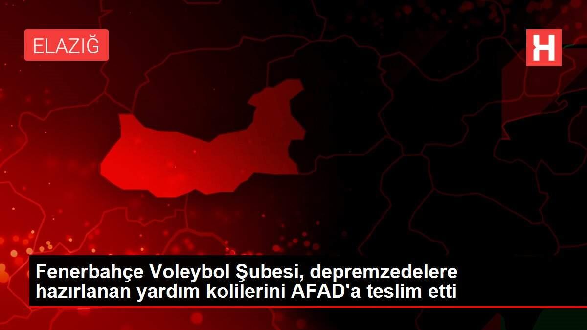 Fenerbahçe Voleybol Şubesi, depremzedelere hazırlanan yardım kolilerini AFAD'a teslim etti
