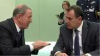 Milli Savunma Bakanı Hulusi Akar, Yunanistan savunma bakanı ile görüştü