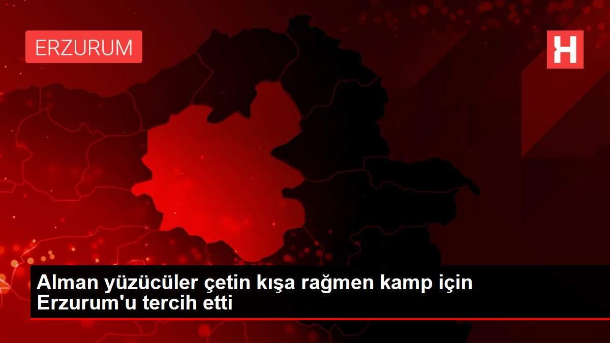 Alman yüzücüler çetin kışa rağmen kamp için Erzurum'u tercih etti