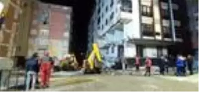 Çöken binanın enkaz kaldırma çalışmaları tamamlandı