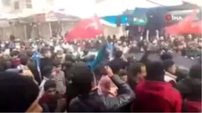 İdlib'te Türk askerine destek gösterisi