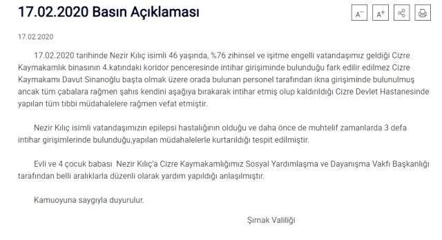 Son dakika: Cizre'de kaymakamlık binasının 5'inci katından aşağı atlayan vatandaş hayatını kaybetti