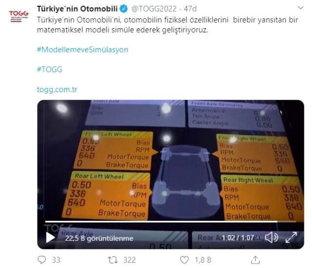 TOGG, yerli otomobilin fiziksel özelliklerini anlatan yeni bir video paylaştı