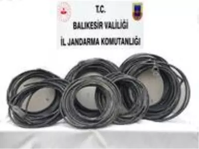 4 bin metre haberleşme kablosunu çalan hırsızlar yakalandı