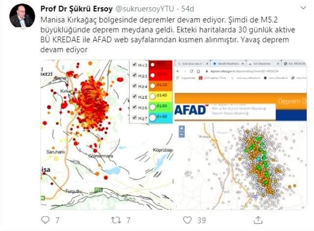 Manisa'daki deprem sonrası Prof. Dr. Şükrü Ersoy'dan ilk açıklama: Yavaş depremler devam ediyor