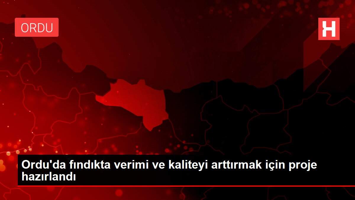 Ordu'da fındıkta verimi ve kaliteyi arttırmak için proje hazırlandı