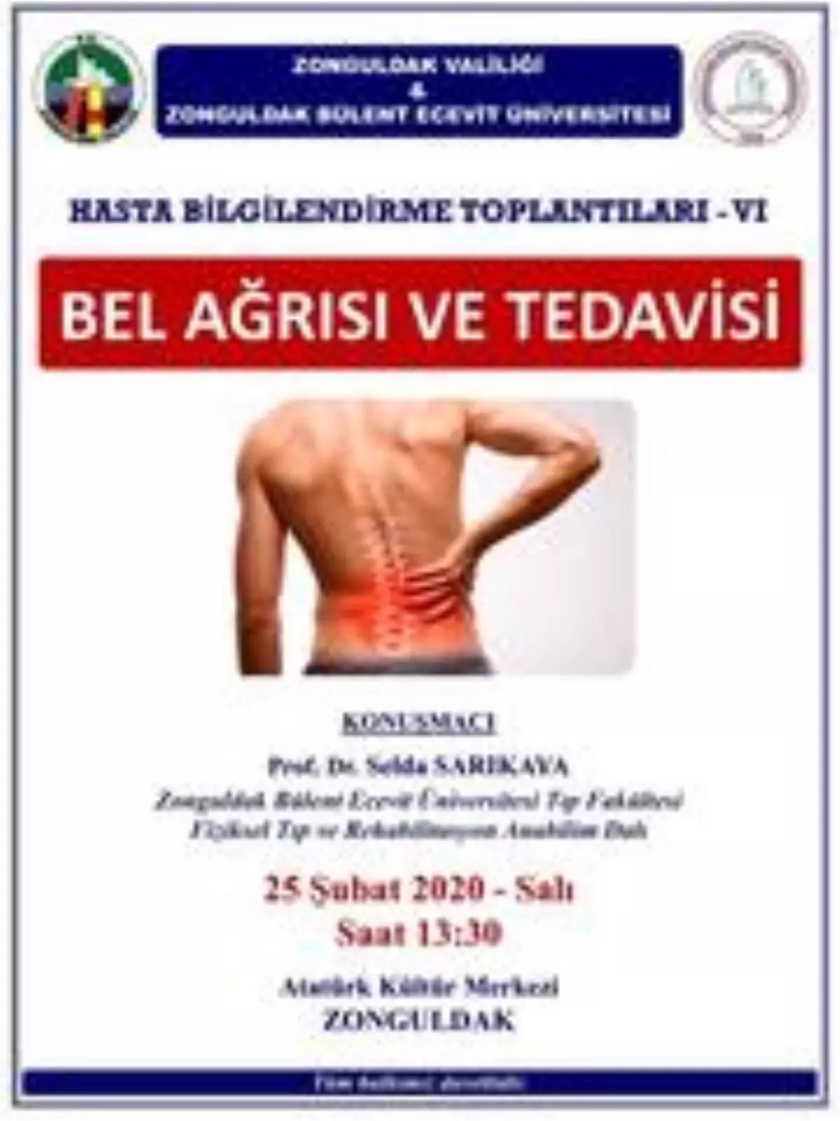 Bel ağrısı ve tedavileri anlatılacak