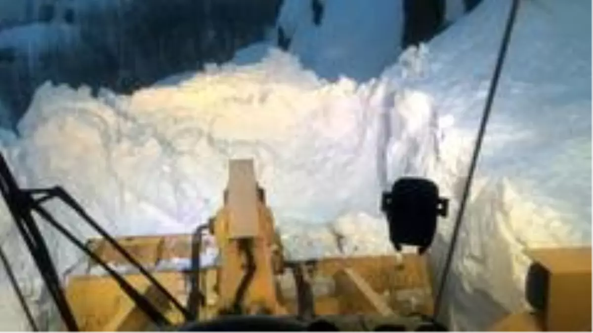 Hakkari'de mahalle yoluna çığ düştü