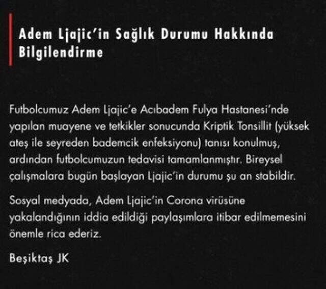İtalyanlardan şok iddia: Adem Ljajic koronavirüs şüphesiyle kadroya alınmadı