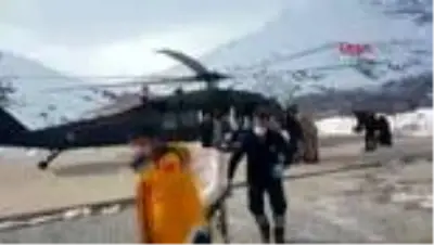 Van 5 hasta, bahçesaray'dan askeri helikopterle van'a götürüldü