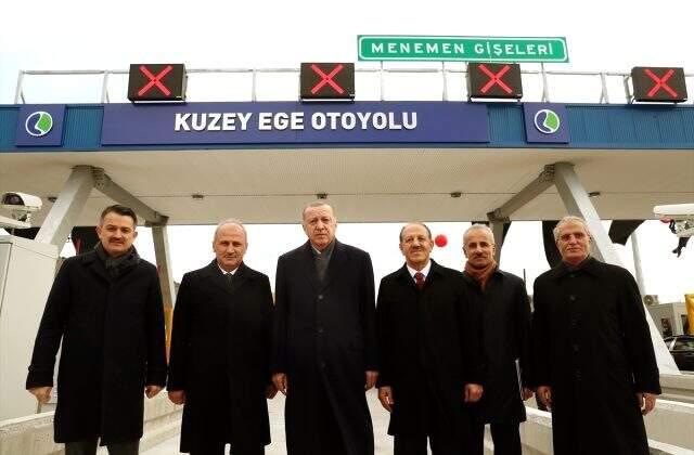 Erdoğan, Menemen-Aliağa-Çandarlı otoyolunun açılışını bizzat yaptı