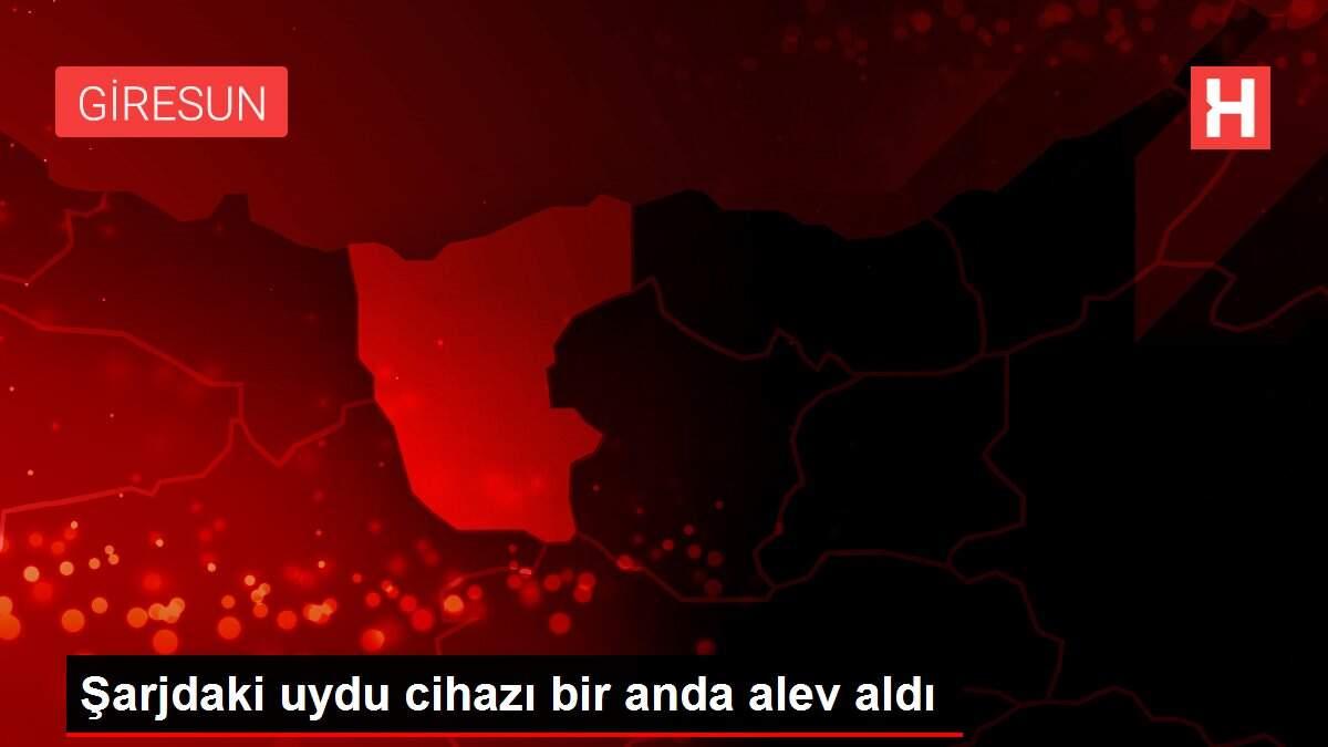 Şarjdaki uydu cihazı bir anda alev aldı