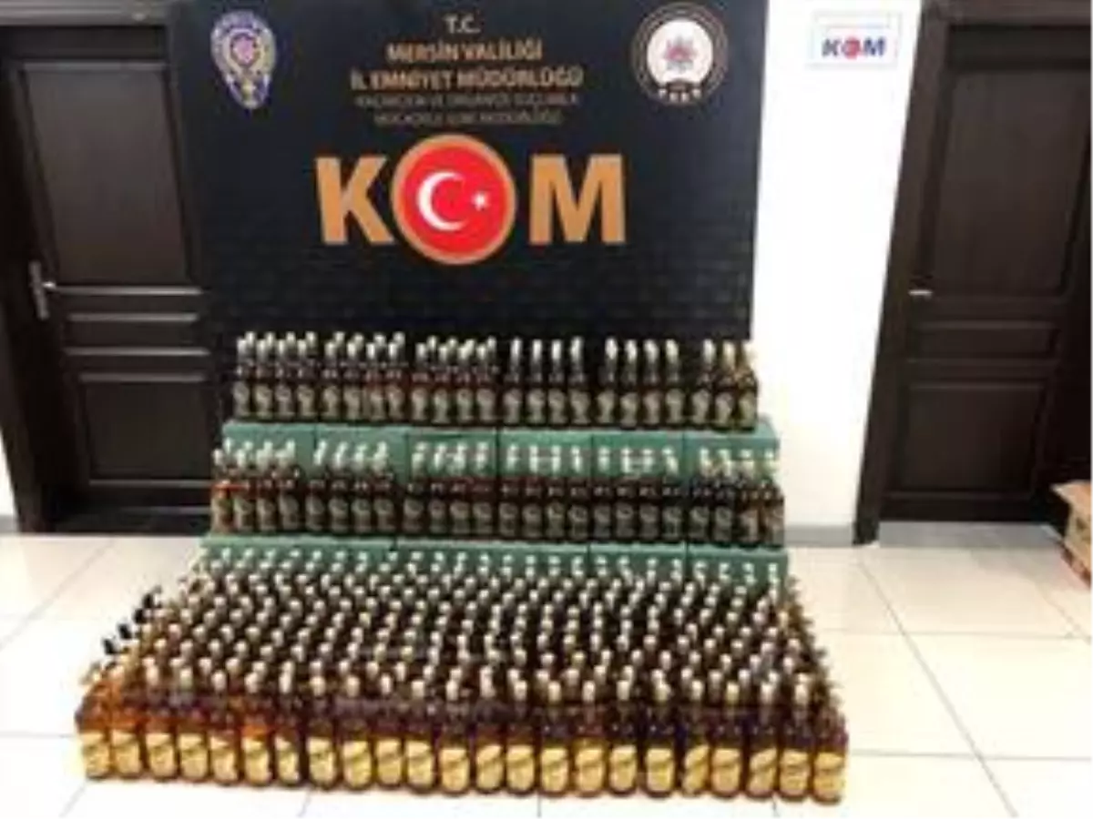 Mersin'de sahte içki operasyonunda 2 şüpheli yakalandı
