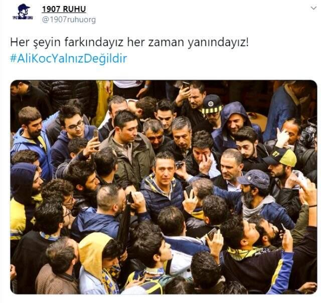 Fenerbahçeli taraftarlardan 'Satmayın beni' diyen Ali Koç'a büyük destek