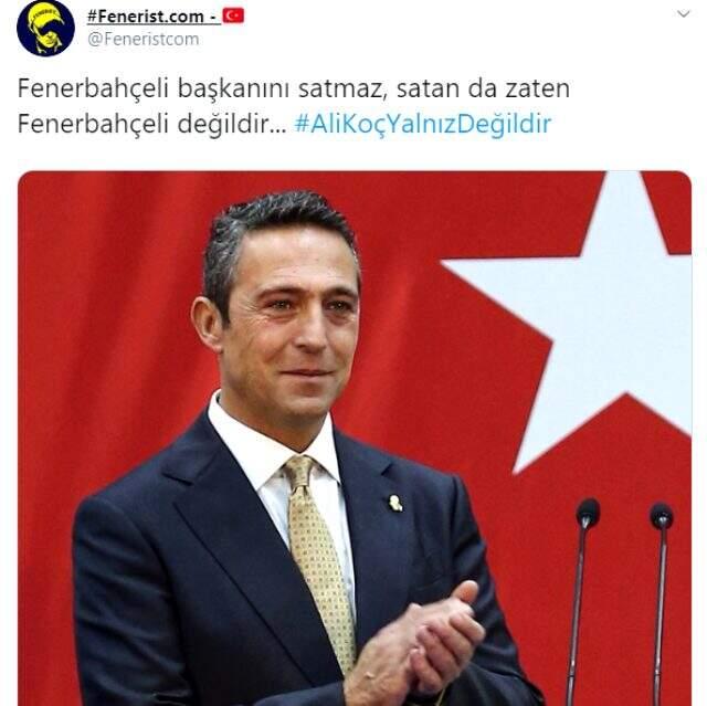 Fenerbahçeli taraftarlardan 'Satmayın beni' diyen Ali Koç'a büyük destek