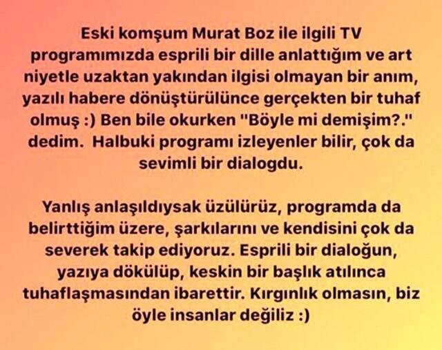 Murat Boz, kendisi için 'Evde üstü çıplak geziyor' diyen Caroline Yılmaz'ı yalanladı