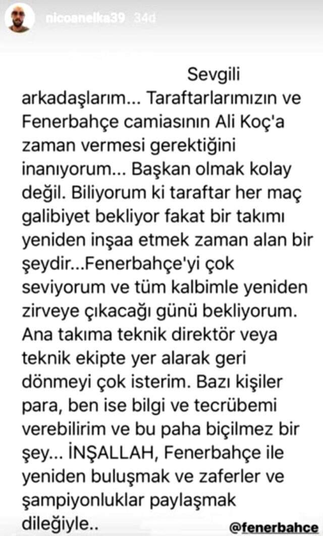 Anelka'dan Fenerbahçe paylaşımı: Geri dönmeyi çok isterim