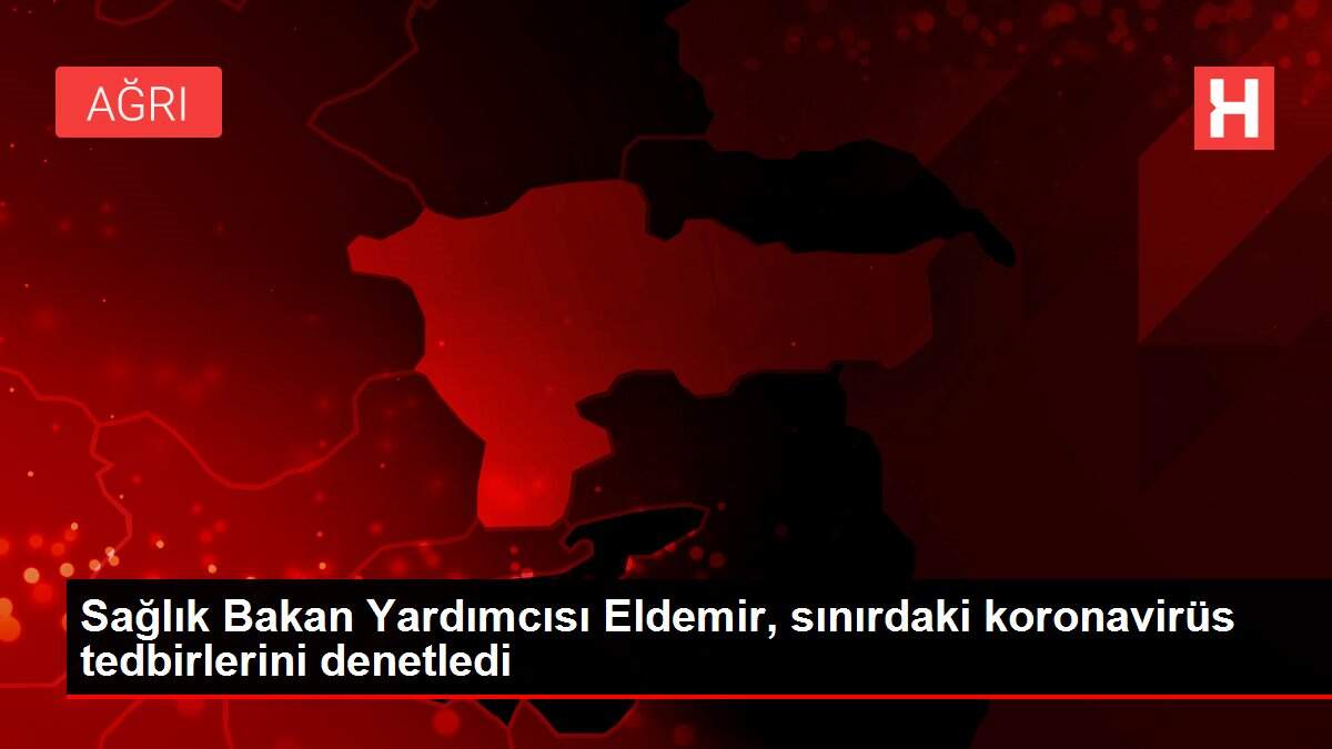Sağlık Bakan Yardımcısı Eldemir, sınırdaki koronavirüs tedbirlerini denetledi
