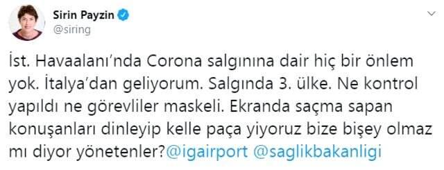 Şirin Payzın'ın koronavirüs eleştirisine Bakan Koca'dan jet yanıt