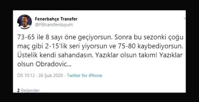 Fenerbahçe taraftarı, Obradovic'i istifaya davet etti