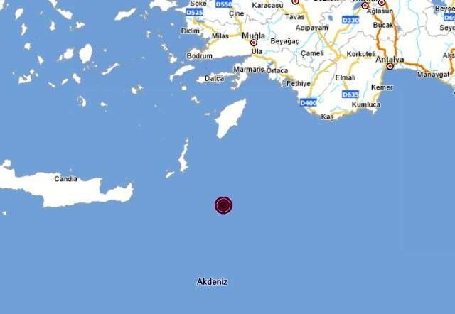 Marmaris ve Muğla açıkları 4.7'lik depremle sallandı