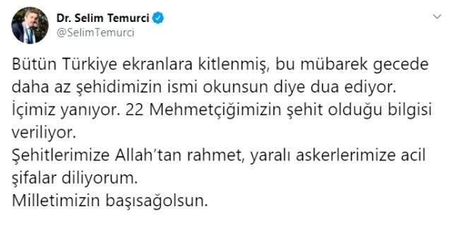 İdlib'de 29 askerimizin şehit olduğu saldırı sonrası Türkiye tek yürek oldu