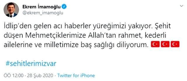 İdlib'de 29 askerimizin şehit olduğu saldırı sonrası Türkiye tek yürek oldu
