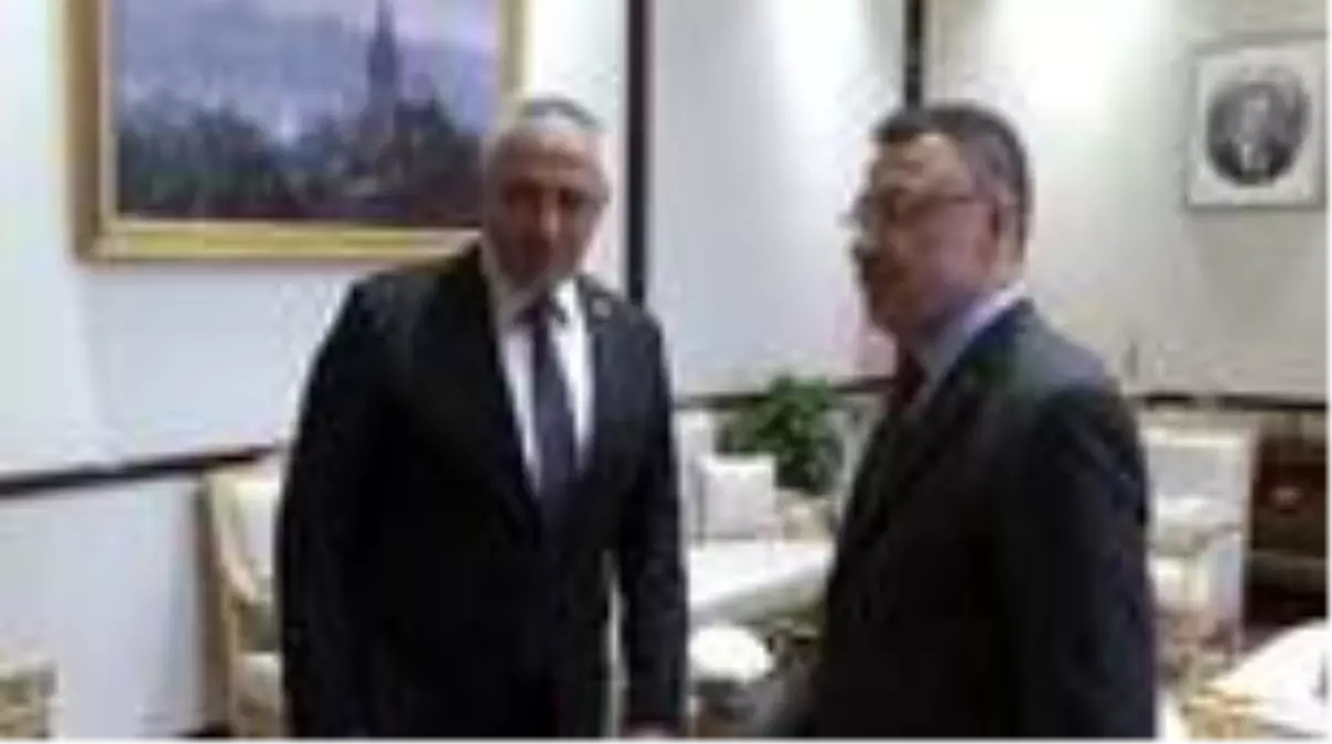 Cumhurbaşkanı Yardımcısı Oktay, KKTC Ekonomi ve Enerji Bakanı Taçoy'u kabul etti