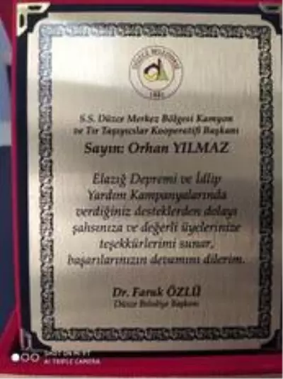 Düzce Belediyesinden kamyoncu esnafına teşekkür Düzce Belediyesinden kamyoncu esnafına teşekkür