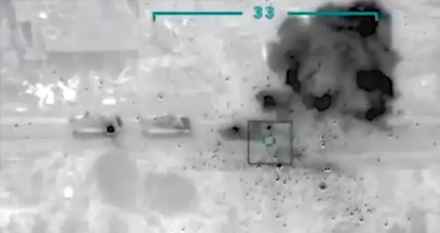 Esed Rejimi'ne ait tank ve zırhlı araç konvoyu SİHA'lar tarafından imha edildi