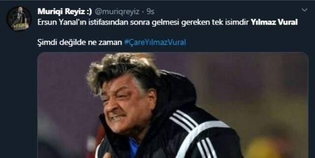 Bazı Fenerbahçe taraftarı, Ersun Yanal sonrası göreve Yılmaz Vural'ın getirilmesini istedi