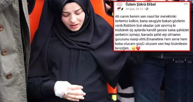 Şehidin hamile eşinden sosyal medyada duygulandıran mesaj: Sen hep bizimlesin biriciğim