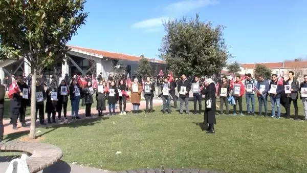 Yıldız Teknik Üniversitesi öğrencileri şehitler için yürüdü