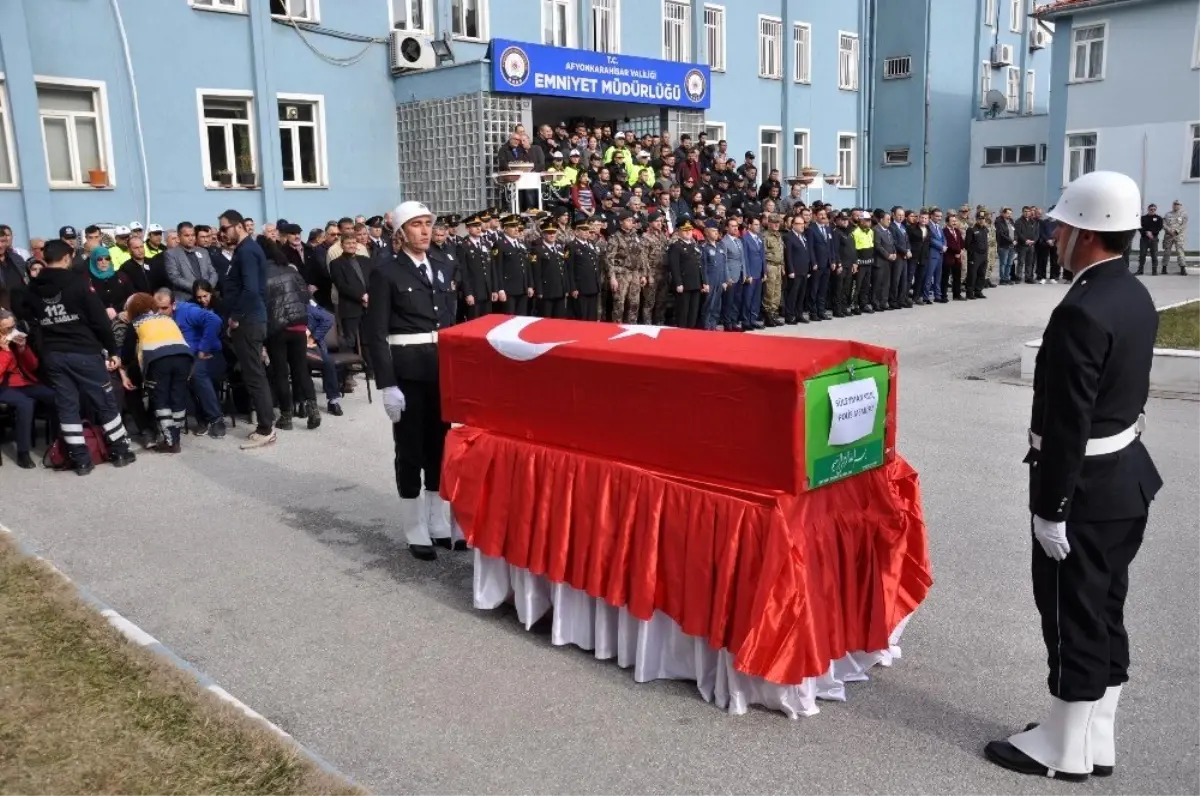 Afyonkarahisar'da hayatını kaybeden polis memuru için tören düzenlendi
