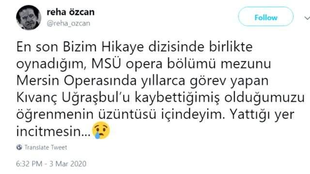 Ünlü sanatçı Kıvanç Uğraşbul hayatını kaybetti.