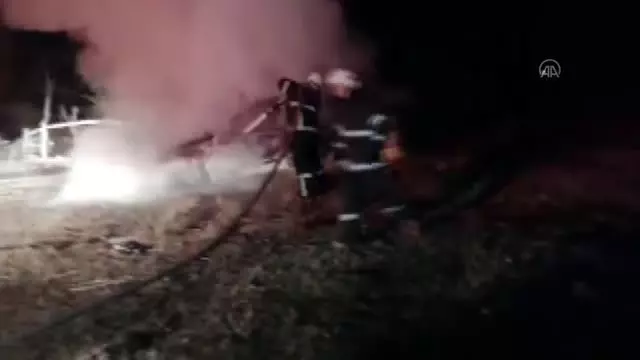 Park halindeki otomobil yandı