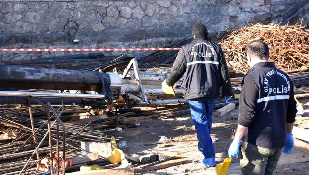 Üzerine vinç kolu düşen işçi ağır yaralandı