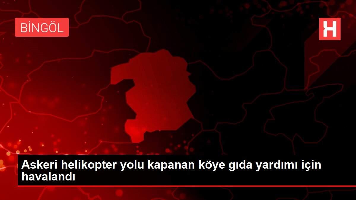 Askeri helikopter yolu kapanan köye gıda yardımı için havalandı